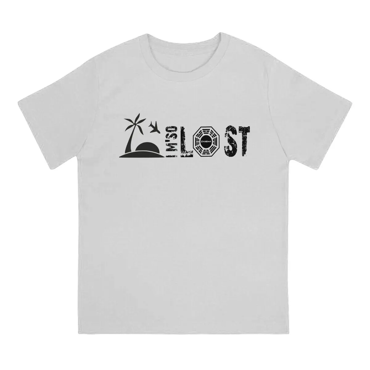 I\'m So LOST Lost TV Show T Shirt Punk Crewneck TShirt Harajuku Streetwear Polyester