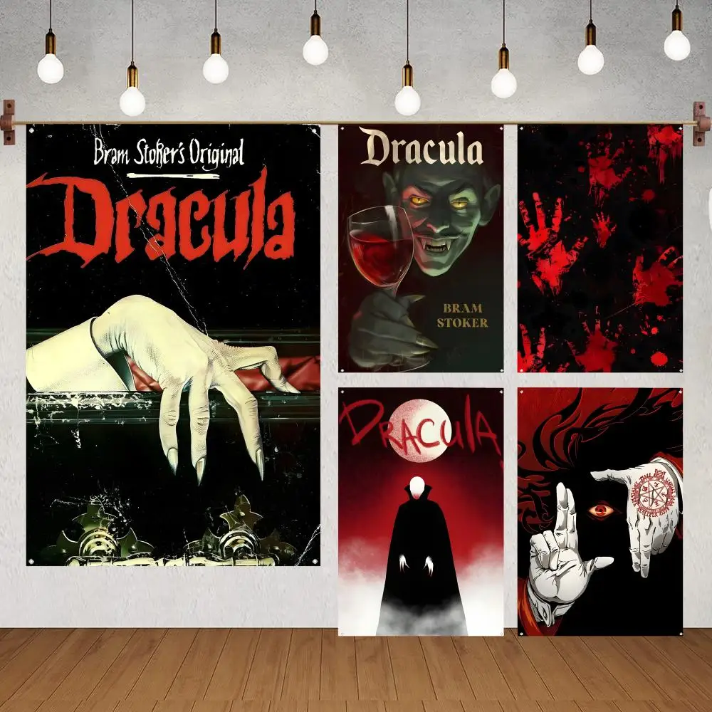 Horror Vampire Hand Flags Flags for indoor decoration with no edging and four corner rings for easy hanging