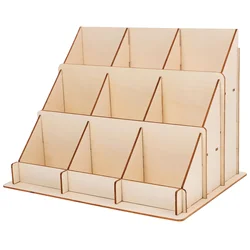 Wooden Card Display Stand Retail Racks Shelves Business Bookmark Postcard Holder Vendors Decor Sticker Stand Office Use Printing