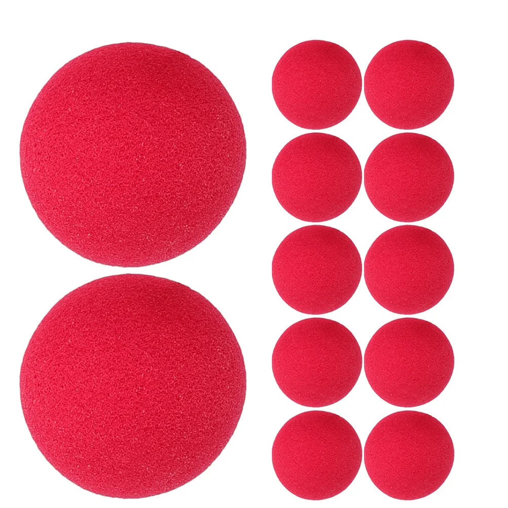 

12Pcs Bright Red Sponge Clown Nose for Adult and Kids Multipurpose Face Prop for Stage Performance Party Favors