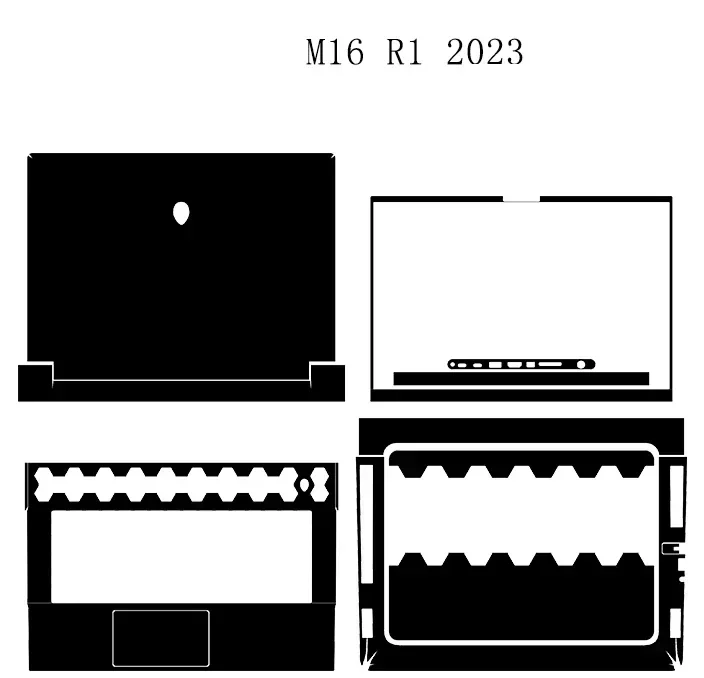 

Fashion notebook sticker For Alienware M16 R1 2023/M16 R2 2024 16" Laptop Carbon fiber Vinyl Protection