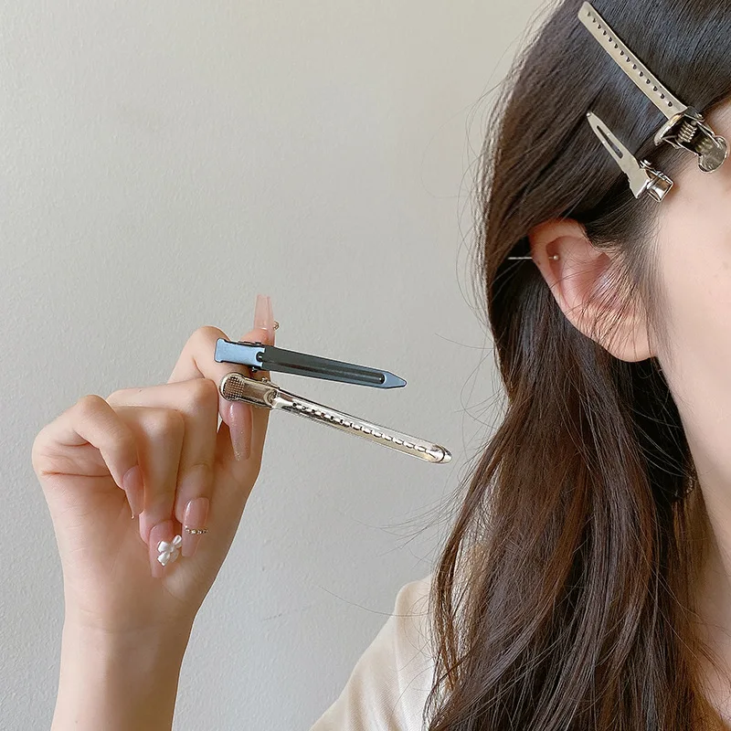 

5/10/20 шт. Металлические зажимы-уточки для волос, для парикмахерских, без заломов, для укладки и разделения прядей, инструменты для стайлинга