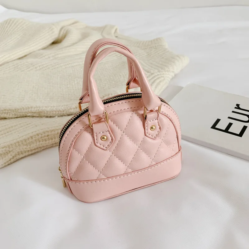 New Children Mini Shell Bag Fashion PU leather Ringer Chain Crossbody Bag Cute Girl Single Shoulder Handbag KBG028