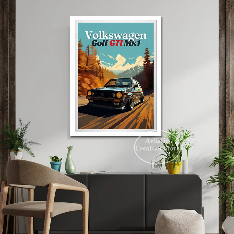 Oldtimer Typ 2, Van Polo GTI,  – Interior Design Sketch Bewertung und Preis