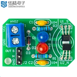 Kit de montaje de componentes electrónicos y placas de soldadura, Sensor Hall, detección magnética, poste de solución, bricolaje