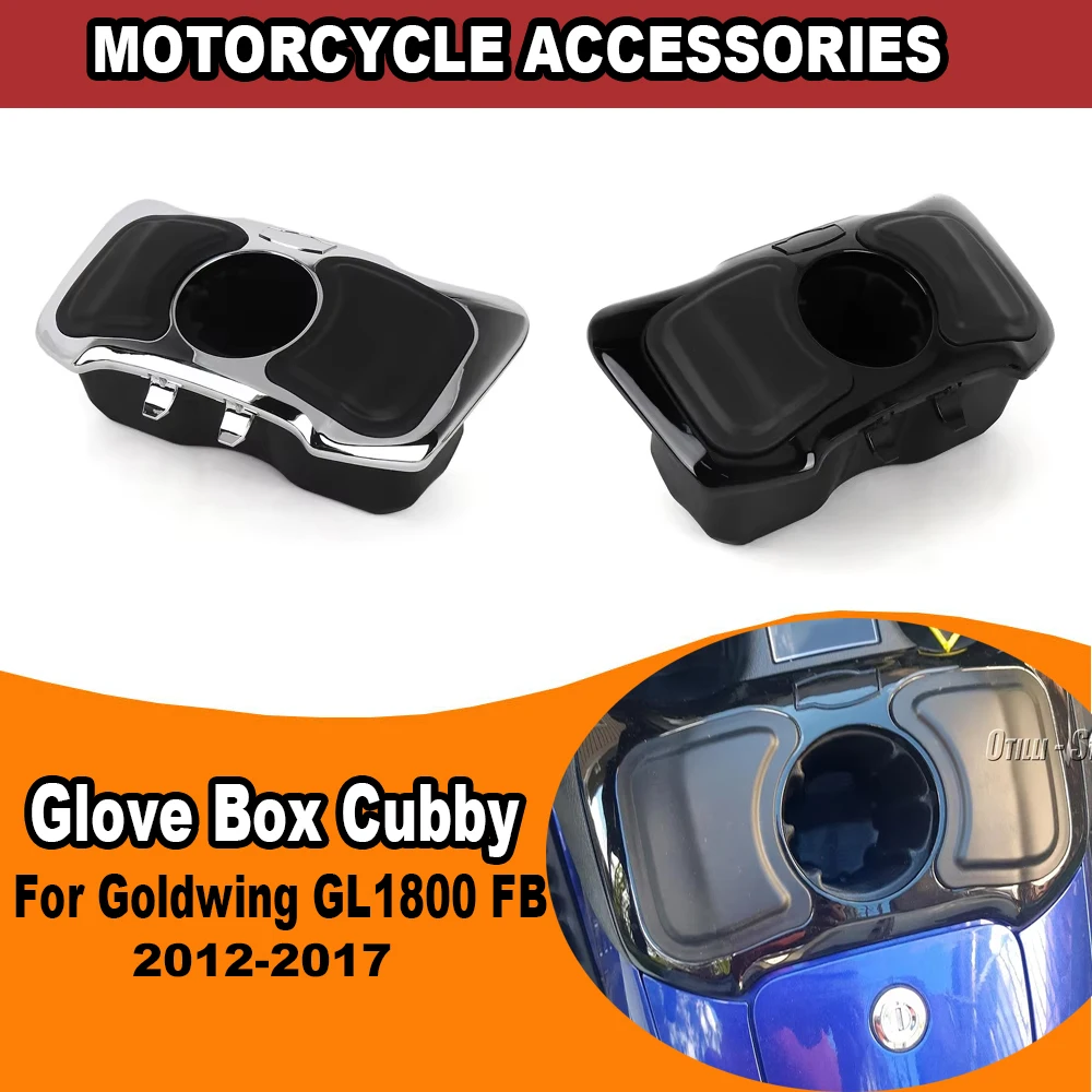 

For Honda Goldwing GL 1800 GL1800 Gold Wing F6B 2012-2017 Motorcycle black Glove Box Cubby Storage Box Cup Holder accessory