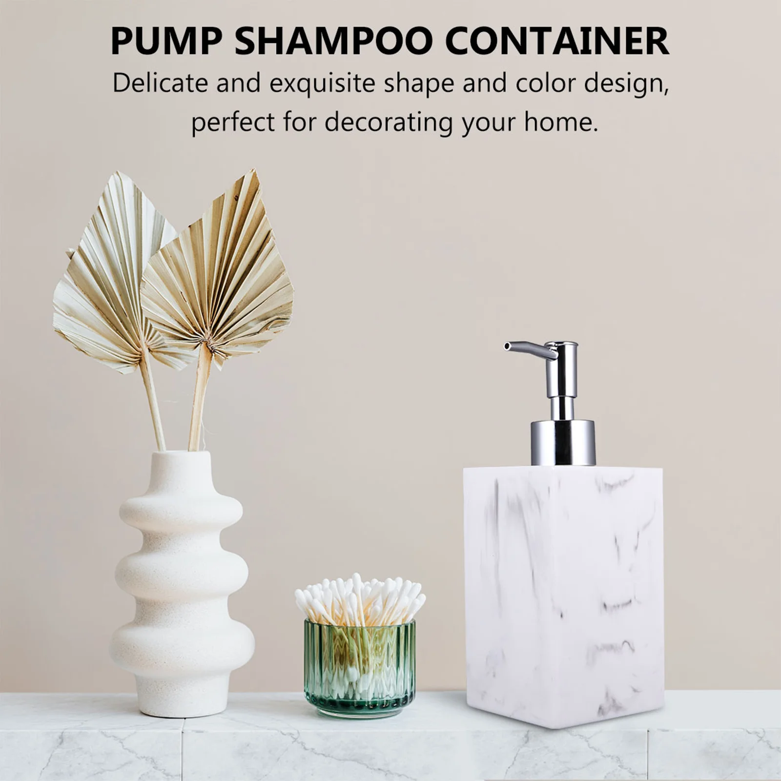 

1Set Pump Soap Dispenser Beautiful Color Shape Design Safe Materials Convenient Shampoo Replenishment Household Decorative