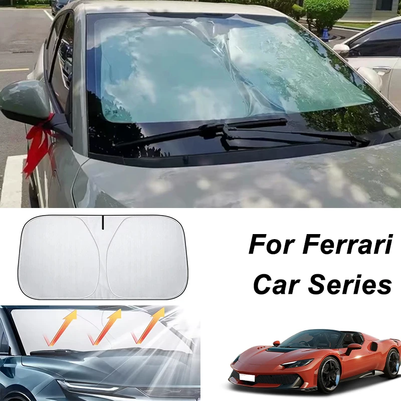 

Car Front Windshield Sunshade For Ferrari 488 F8 296 812 SF90 Roma Portofino 458 430 360 599 612 UV Protection Sun Shade