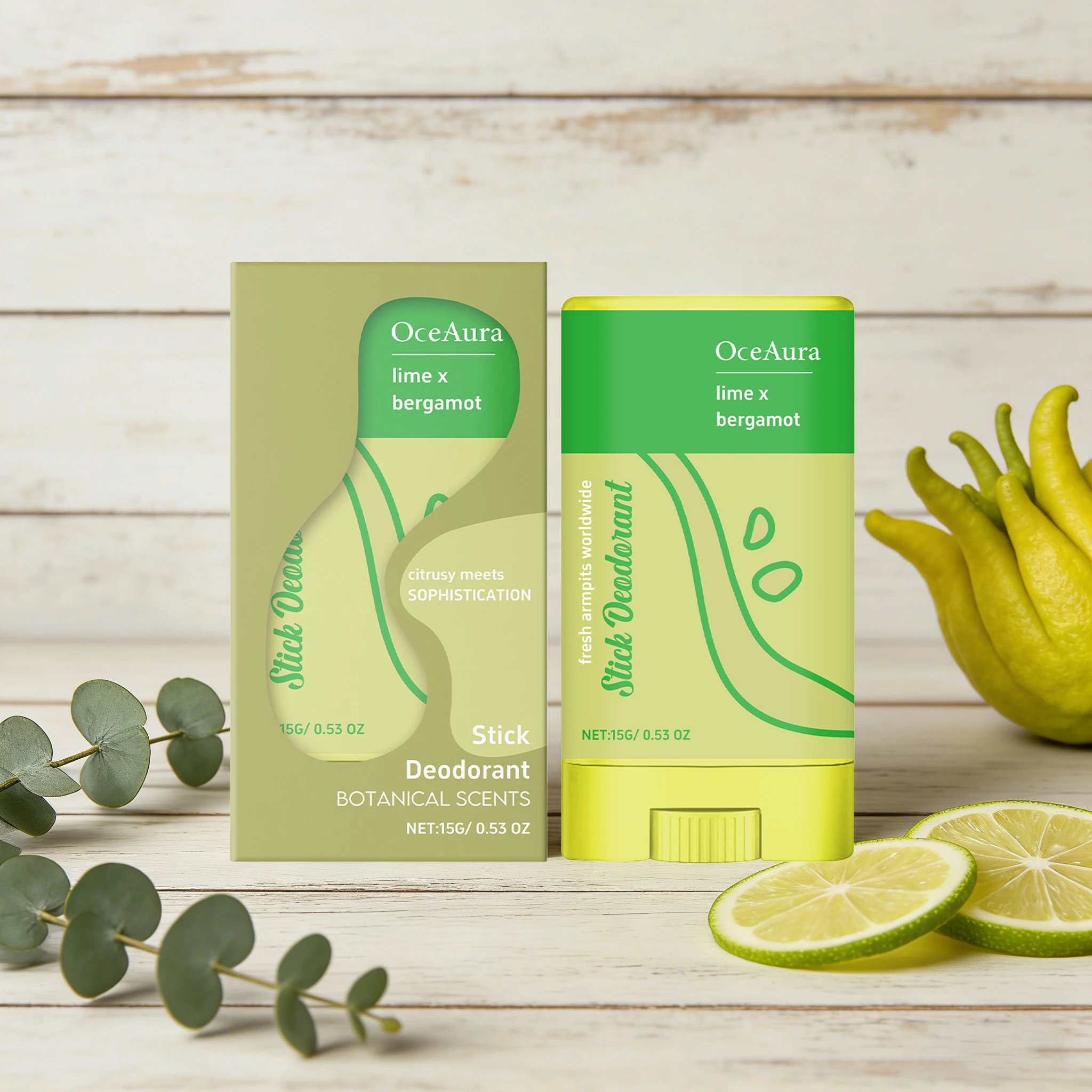 

15g Bergamot Body Deodorant Stick Refreshing Gentle Cleaning Armpit Odor Removal Long Lasting Fresh Aroma Fruit Solid Balm Stick