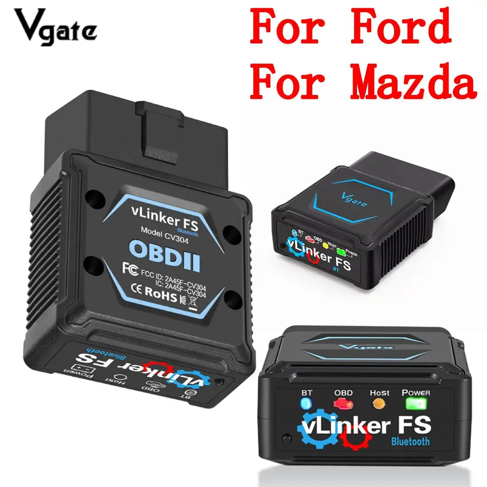 vLinker FS bt Supports HS-CAN MS-CAN Apple MFI Certification Automatic Connection BT OBD2 Car Diagnostic Tool Vgate Vlinker