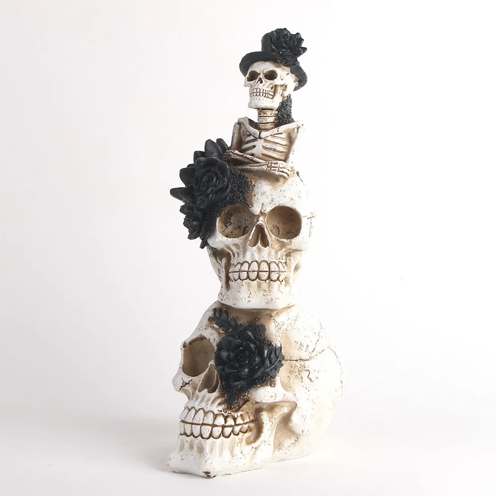 

Skulls Decoration Premium Resin Eco Friendly Lightweight Halloween Craft nament Scary Passersby Unique Gothic