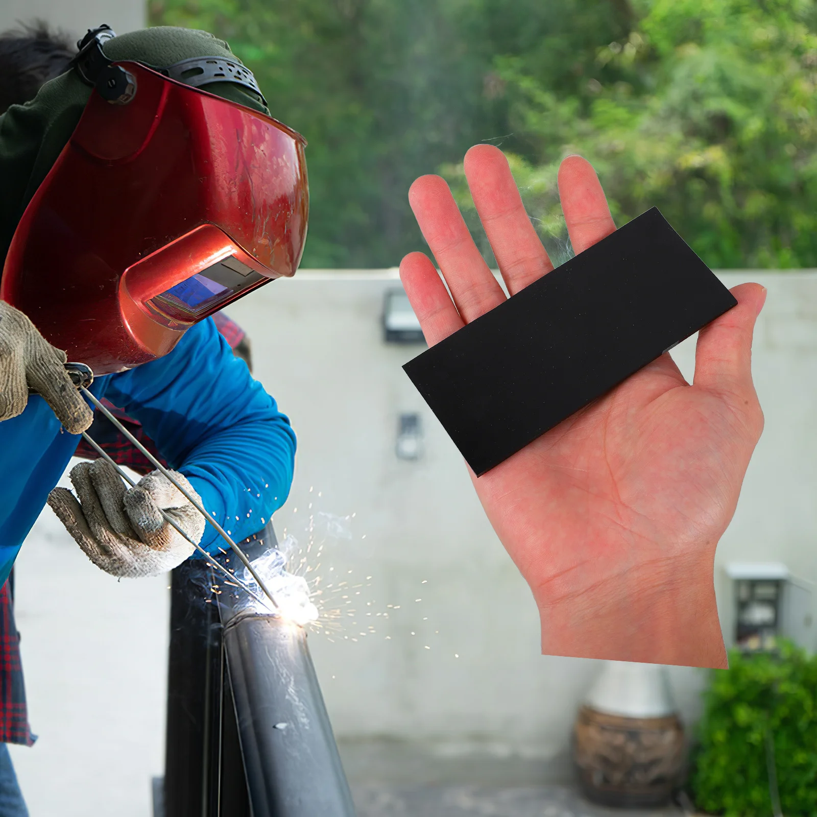 10 قطعة استبدال زجاج عدسة اللحام الداكن التلقائي للنظارات الواقية DIY معدات السلامة للتدريب على ممارسة اللحام #6