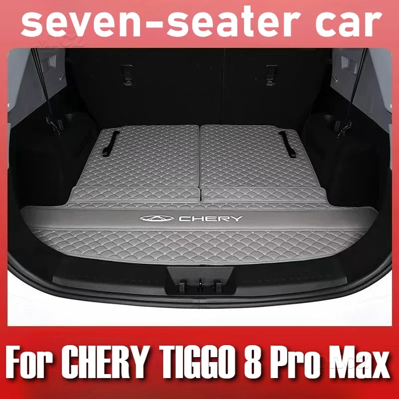 

Для CHERY TIGGO 8 Pro Max 2023 2024, семиместный коврик для багажника автомобиля, кожаный водонепроницаемый напольный коврик, полностью окруженный