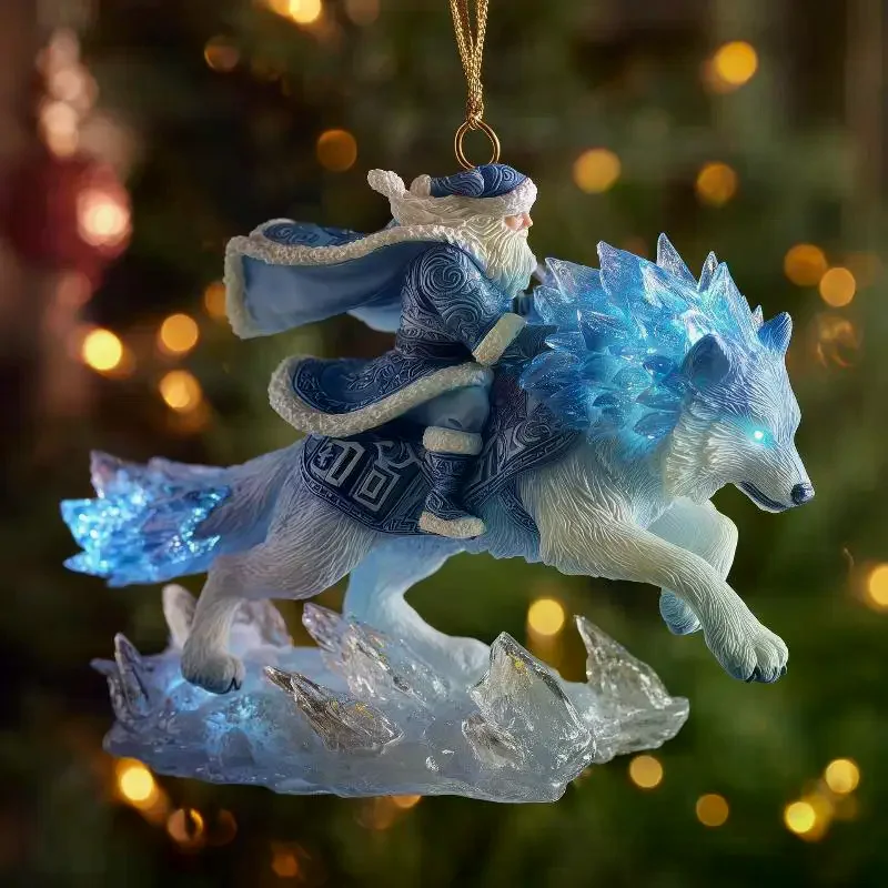 Animal Christmas Ornaments 2D Flat Acrylic Seasonal Decoration Hangable Holiday Decorations For Xmas Tree Hanging Pendant Decor