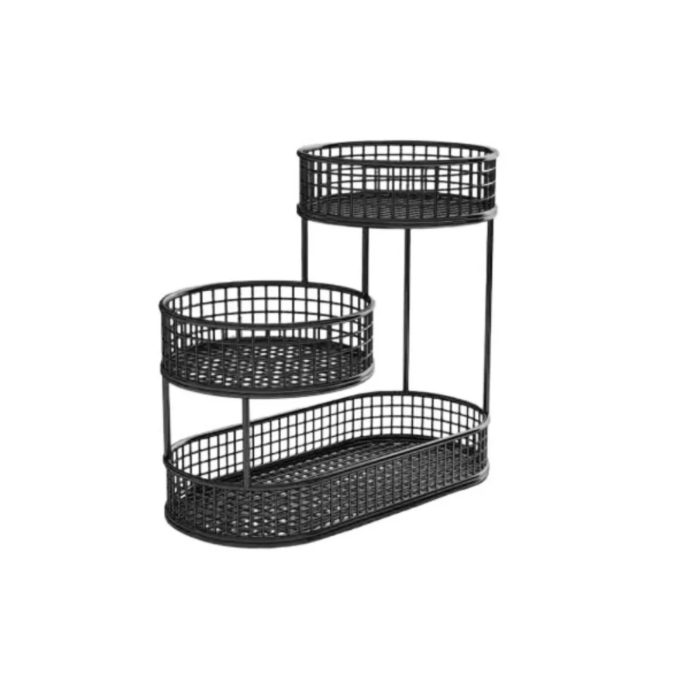 

Elegant 3 Tier Fruit Storage Basket Metal Wire Space Saving Fruit Serving Tray Nordic Style Vegetable Shelf Countertop