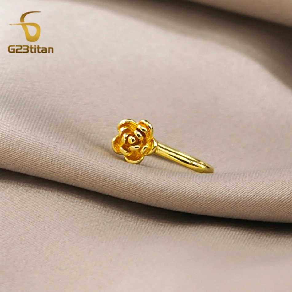 1pc Crystal Copper Rose Nose Clip U-shaped Fake Piercing Gold Color CZ Zircon Nose Ring Ear Clip Cuff  Jewelry Ornaments - view 5