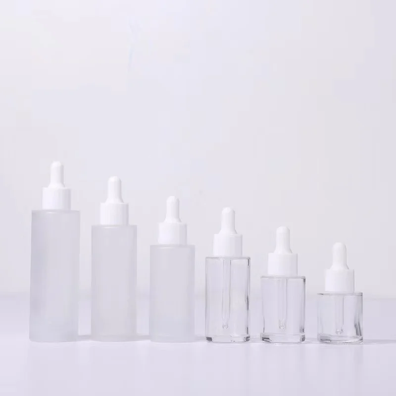 Wholesale 20/30/40/50/60/80/100ml Serum Bottle Glass Dropper Pump Oil Dispenser for Skin Care Cosmetics Container Makeup Package