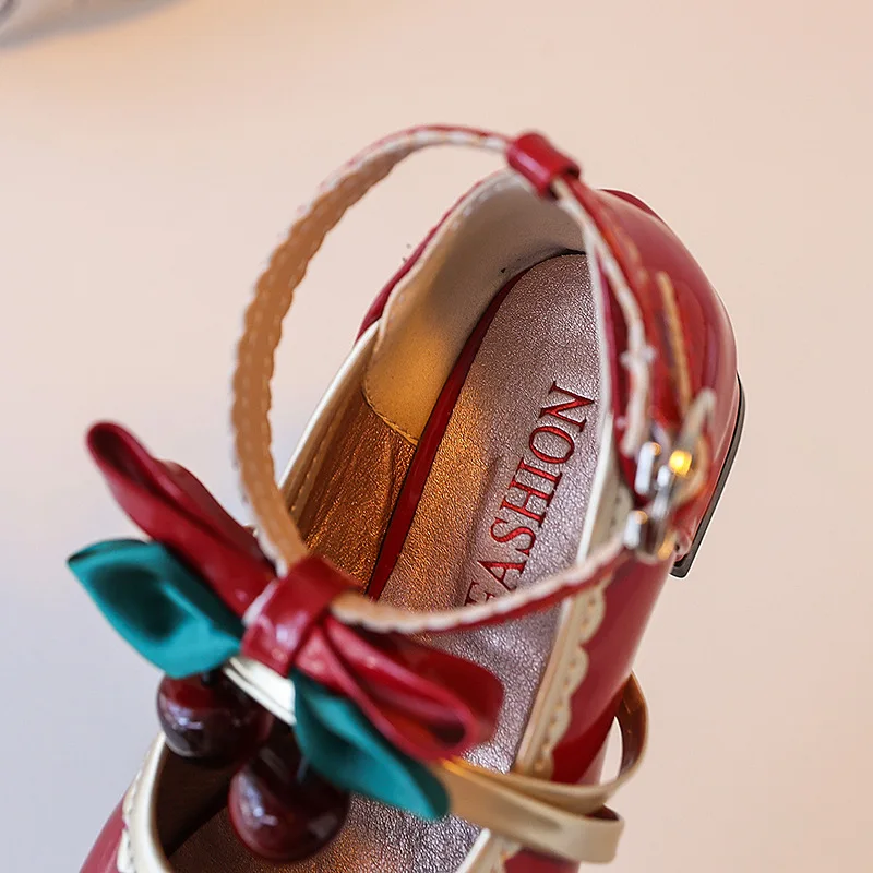 حذاء جلدي بفيونكة للأطفال لخريف وشتاء 2025 حذاء الأميرة الفرنسي الجديد موضة لو فو فتاة الرقص الطبعة الكورية حذاء جلدي صغير #3