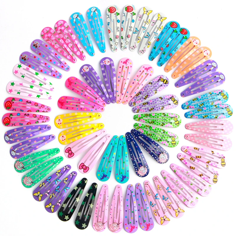 50 قطعة شكل قطرة الماء الملونة BB مقاطع الشعر الفتيات Y2K لطيف ستار المشابك النساء مشبك معدني بسيط إكسسوارات الشعر #1