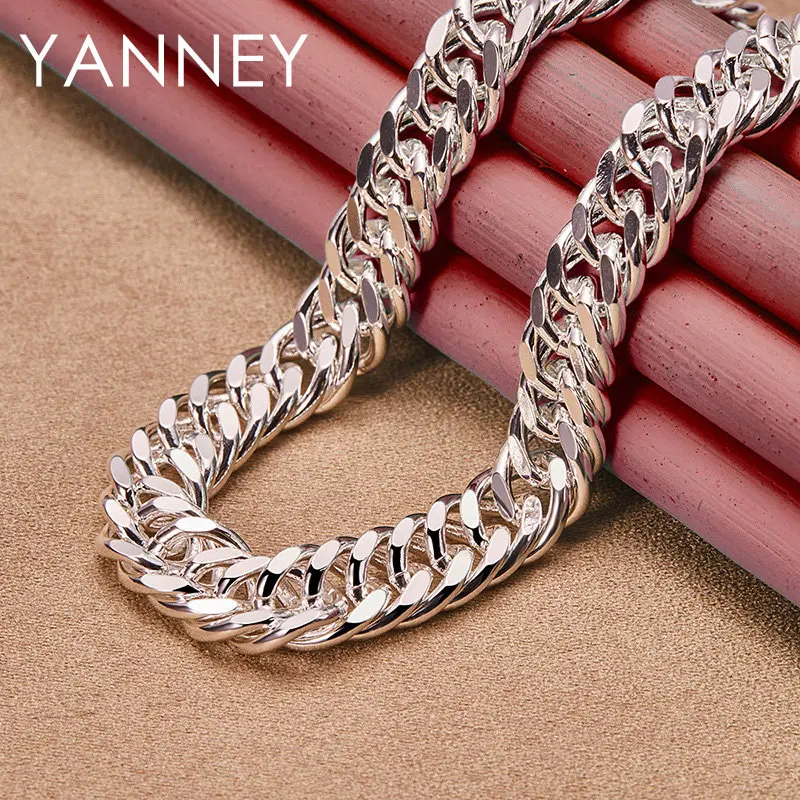 10MM 925 Sterling Silver 20/24 Inches Naszyjnik z łańcuchem węża dla mężczyzn Kobiety Moda Hip Hop Urok Prezent Biżuteria Ślubna