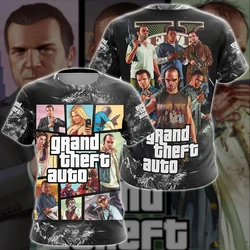 Game GTA 5 Graphic T Shirts Games Grand Theft Auto V 3D Printed T Shirt For Men Clothes Casual Boy Tshirt Male Y2k Tops