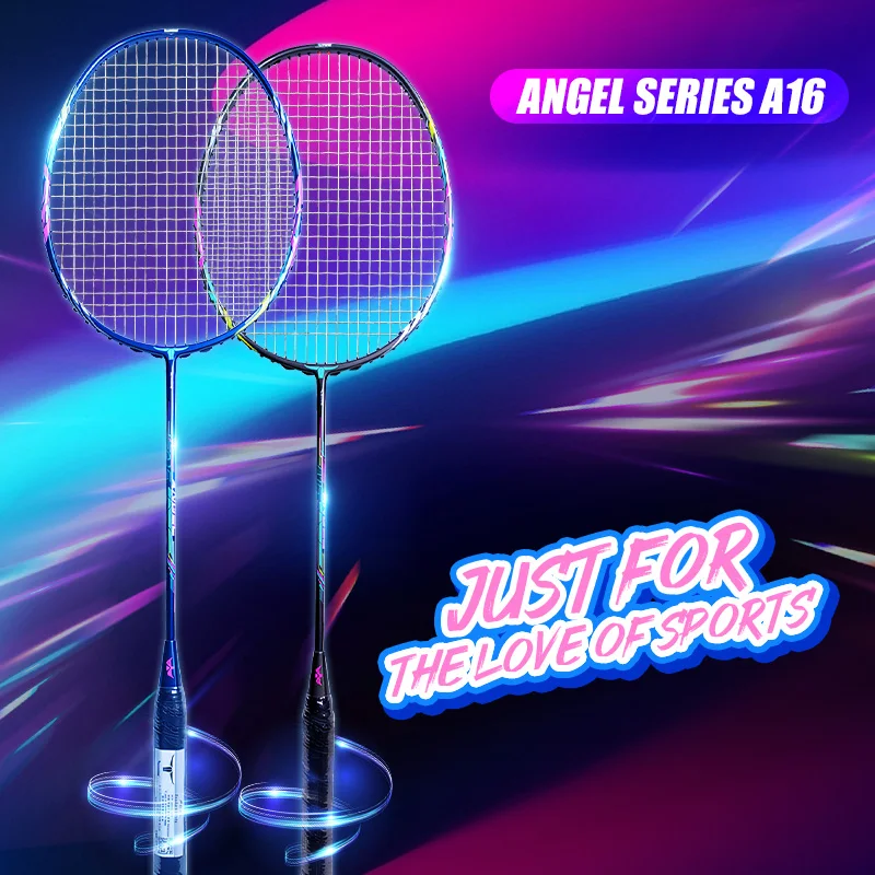 Termino Angel series A16 lightweight 24T high coefficient carbon fiber badminton racket for beginner training rackets