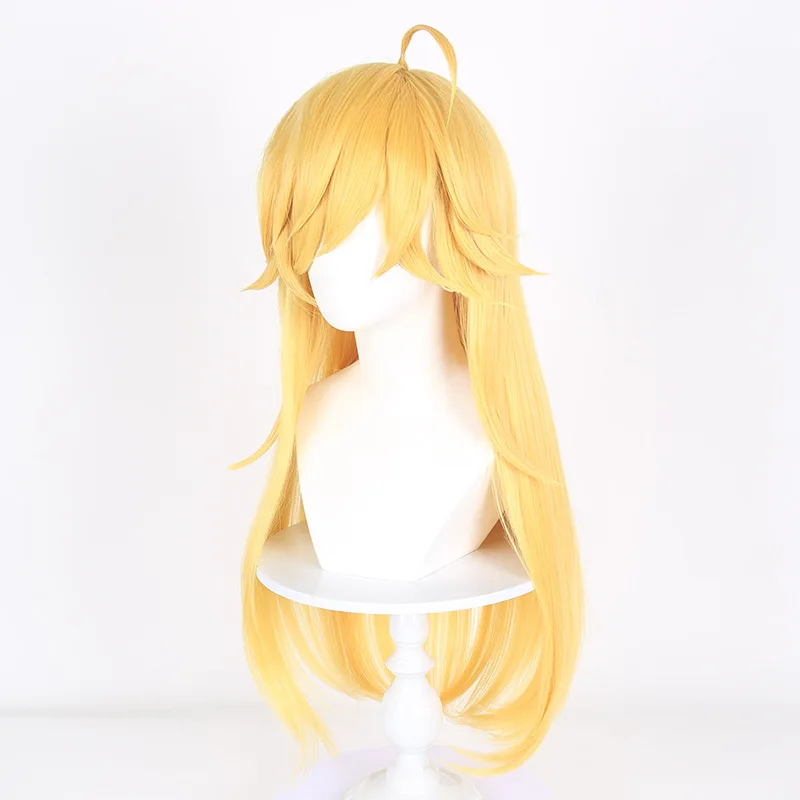 Perruque de Cosplay Pandy avec culotte ange à bretelles, haut blond du cuir chevelu