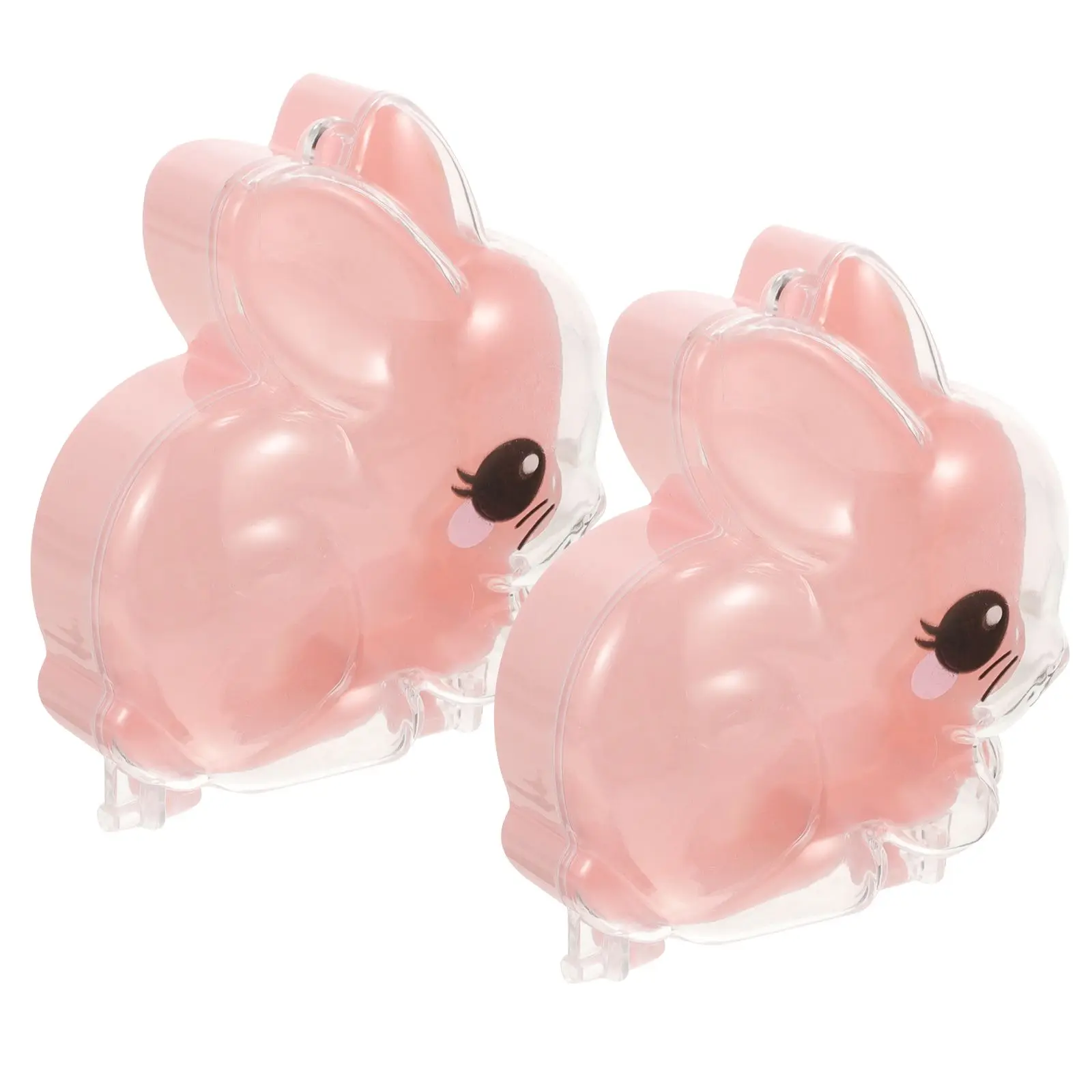 

2 Pcs Rabbit Shaped Candy Boxes Clear Plastic Treat Packaging for Wedding Baby Shower Gifts Holding Chocolates Sweets