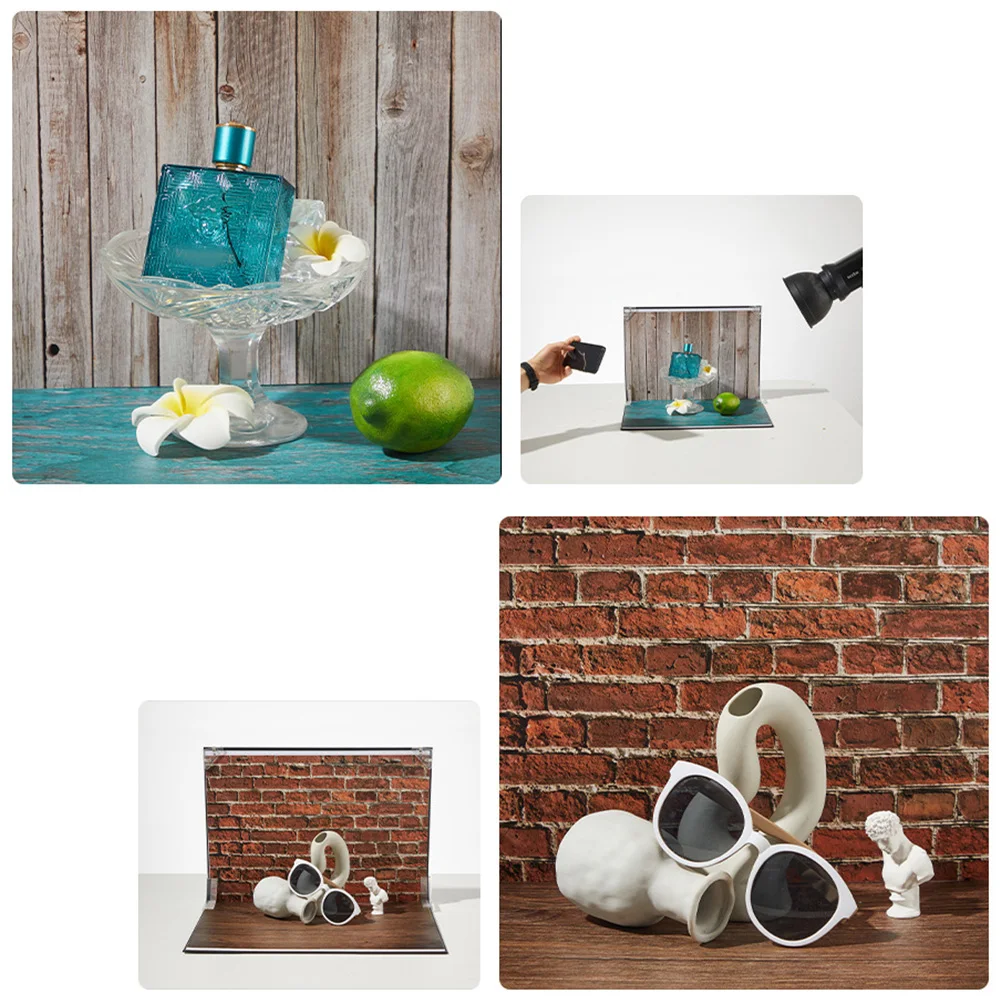 

7Pcs 14Patterns Small Product Photography Backdrops Kit Food Photography Backdrop Board for Food Jewelry & Mini Items