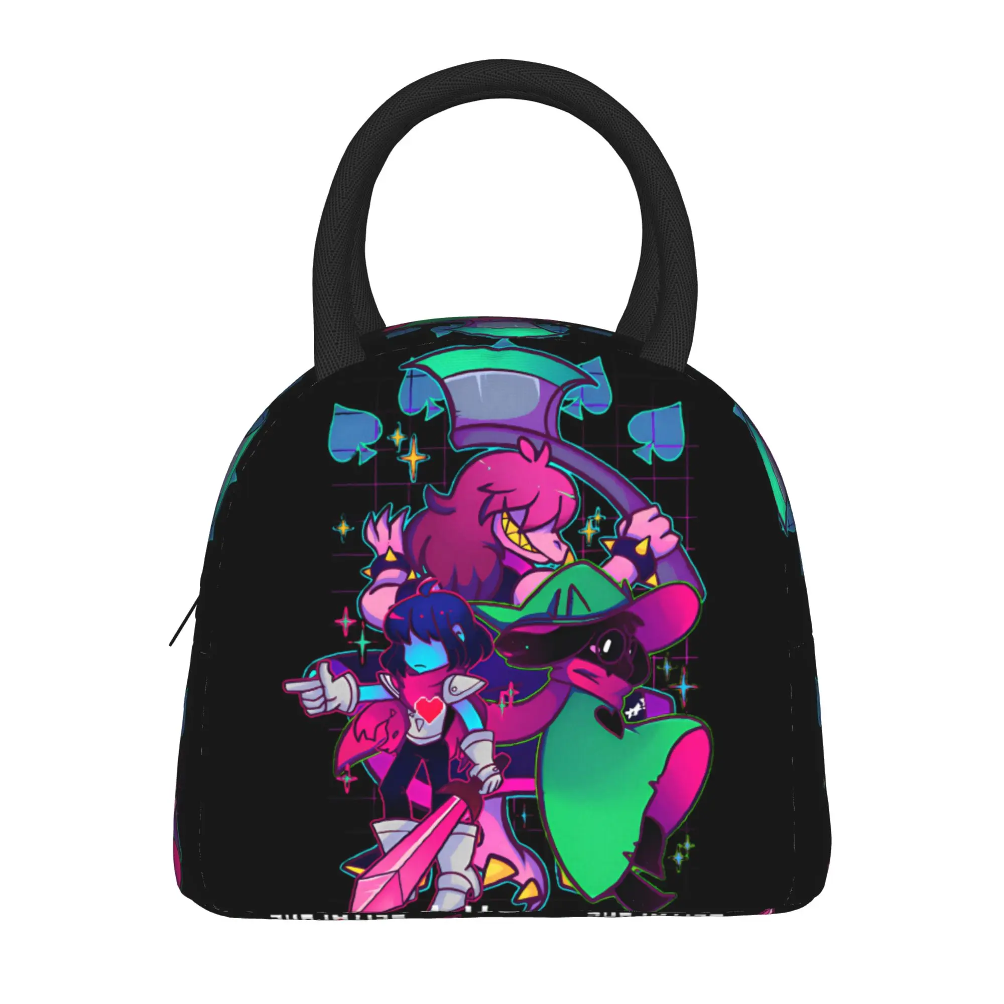 

Deltarune Game Lunch Bag Fun Lunch Box For Child Travel Portable Cooler Bag Waterproof Custom Thermal Lunch Bags