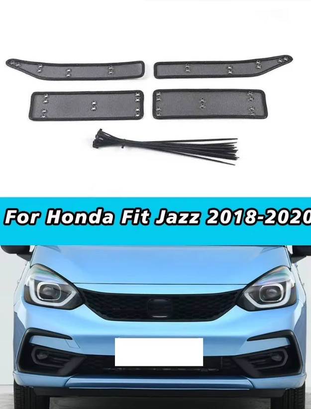 

For Honda Fit Jazz 2018-2020 Accessory Front Grille Insert Net Anti-insect Dust Garbage Proof Stainless Inner Cover Mesh