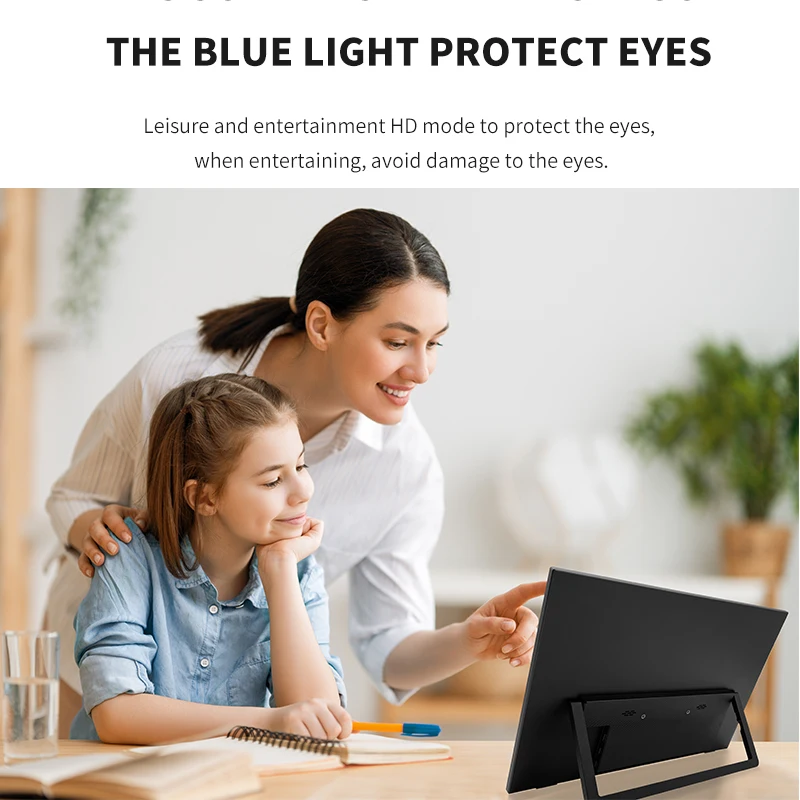 Touch Portable Monitor 14inch 72% NTSC,95%SRGB 300cd/m2 IPS Expand Screen Laptop Type-C HDMI-Compatible