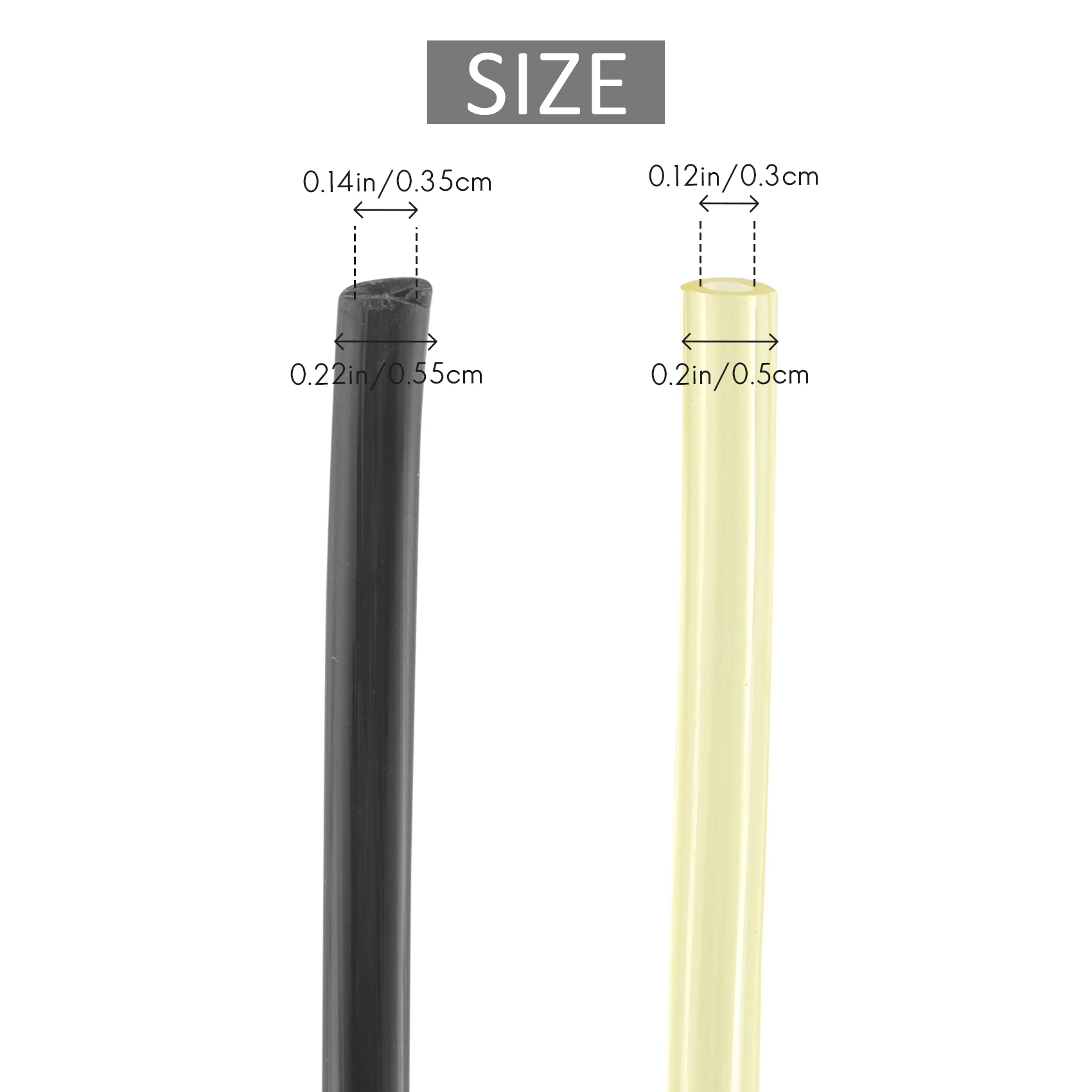 L67A Pro 10 Pcs 2 Holes Fuel Tank Grommet Rubber with Fuel Line Pipe for Brush Cutter Grass Trimmer