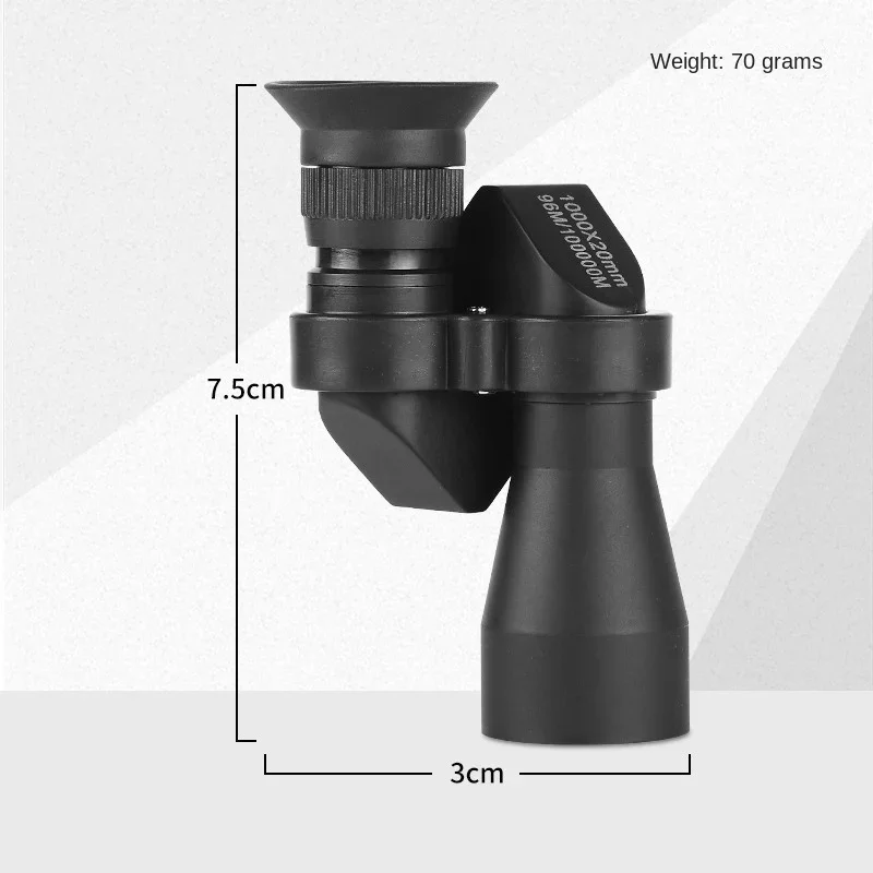 1000X20 Corner Single Tube Cross-border Explosion High Definition High Power Mini Mobile Phone Photo Portable Telescope