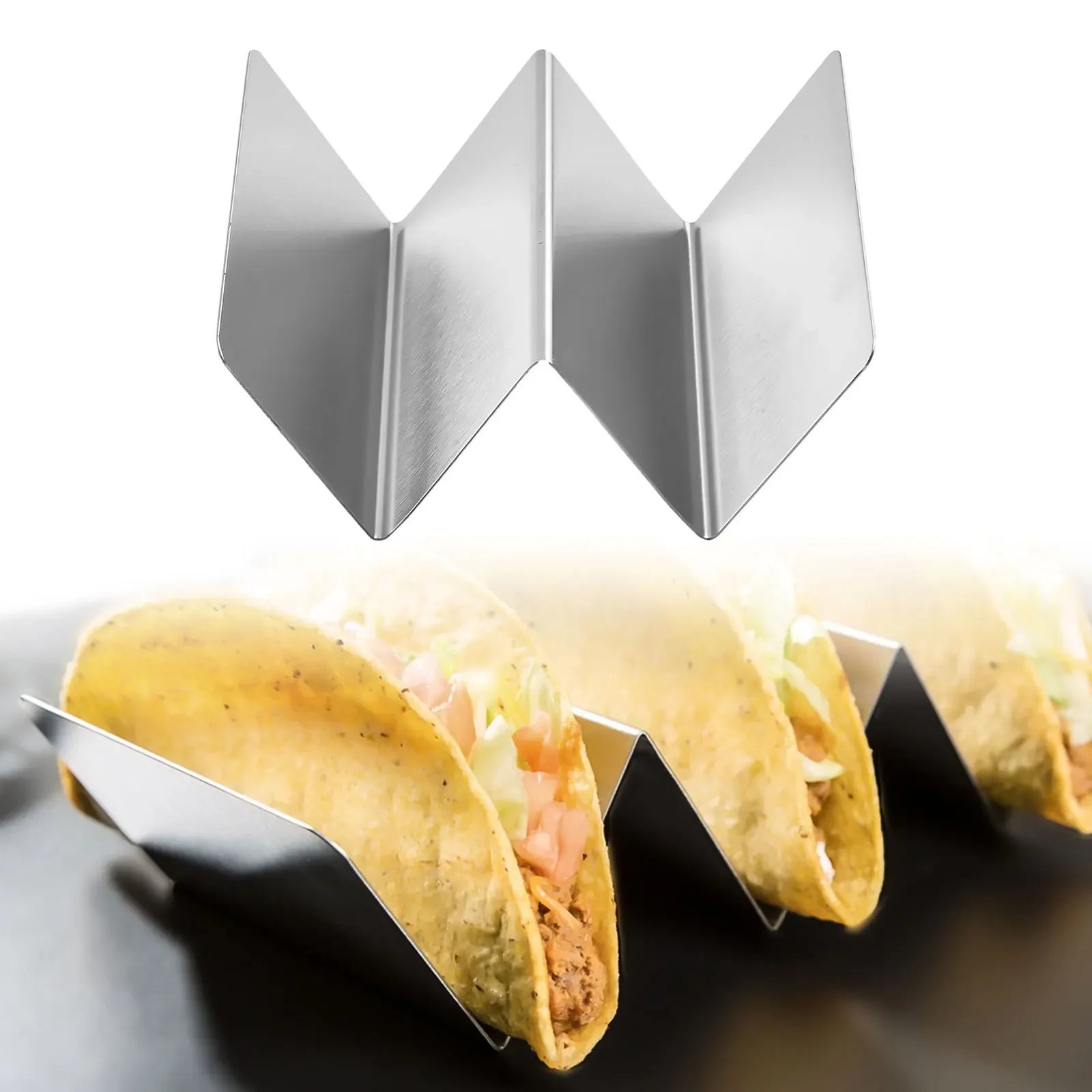 1pcs Stainless Steel Taco Holder Stand Mexican Food Rack Shells Kitchen Baking Tool Pie Tools Bakeware Kitchen Tools