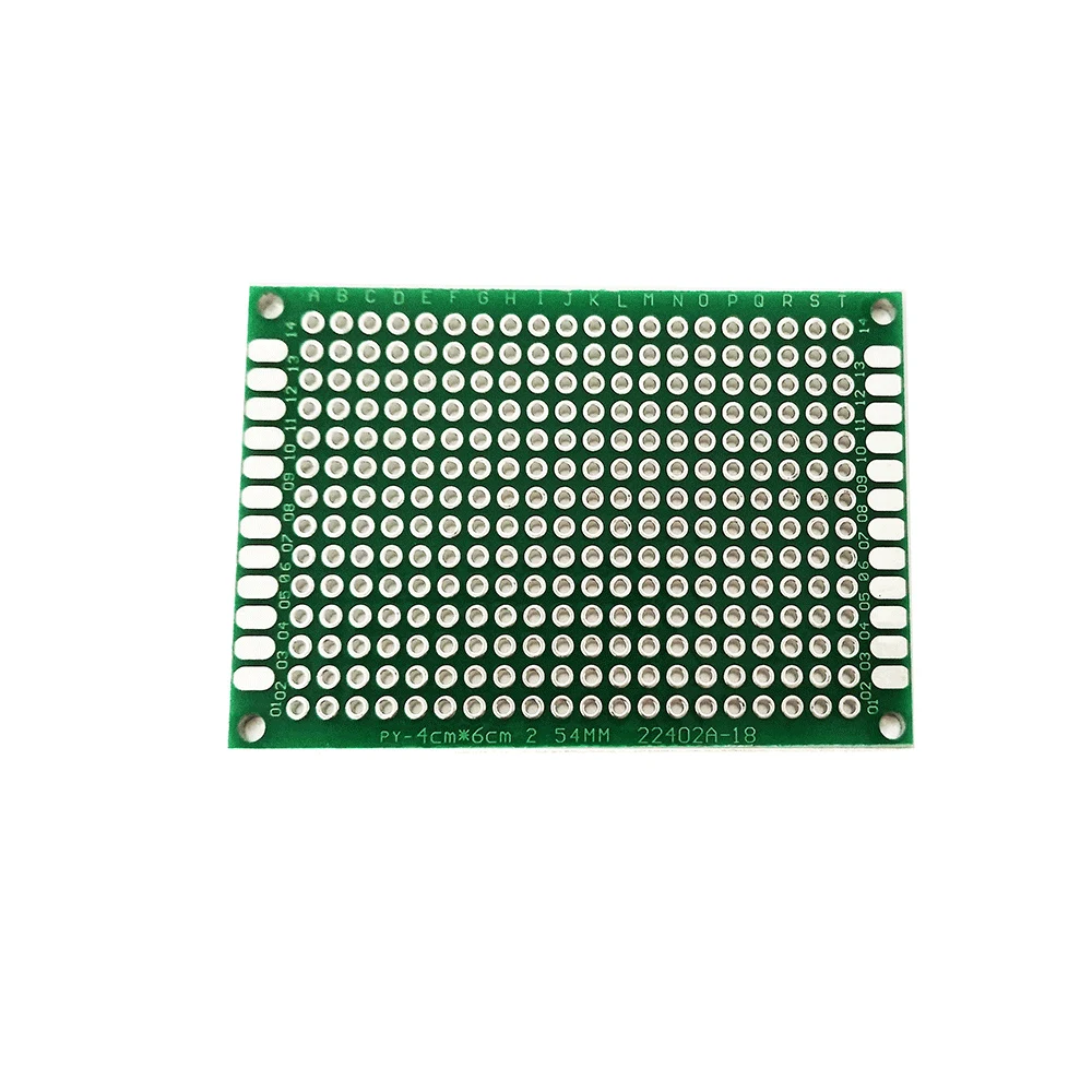 

5 шт. 4x6 FR-4 двухсторонняя макетная плата из стекловолокна, полосатая плата, универсальная схема, макетная плата для DIY, комплект электронного прототипирования, печатная плата
