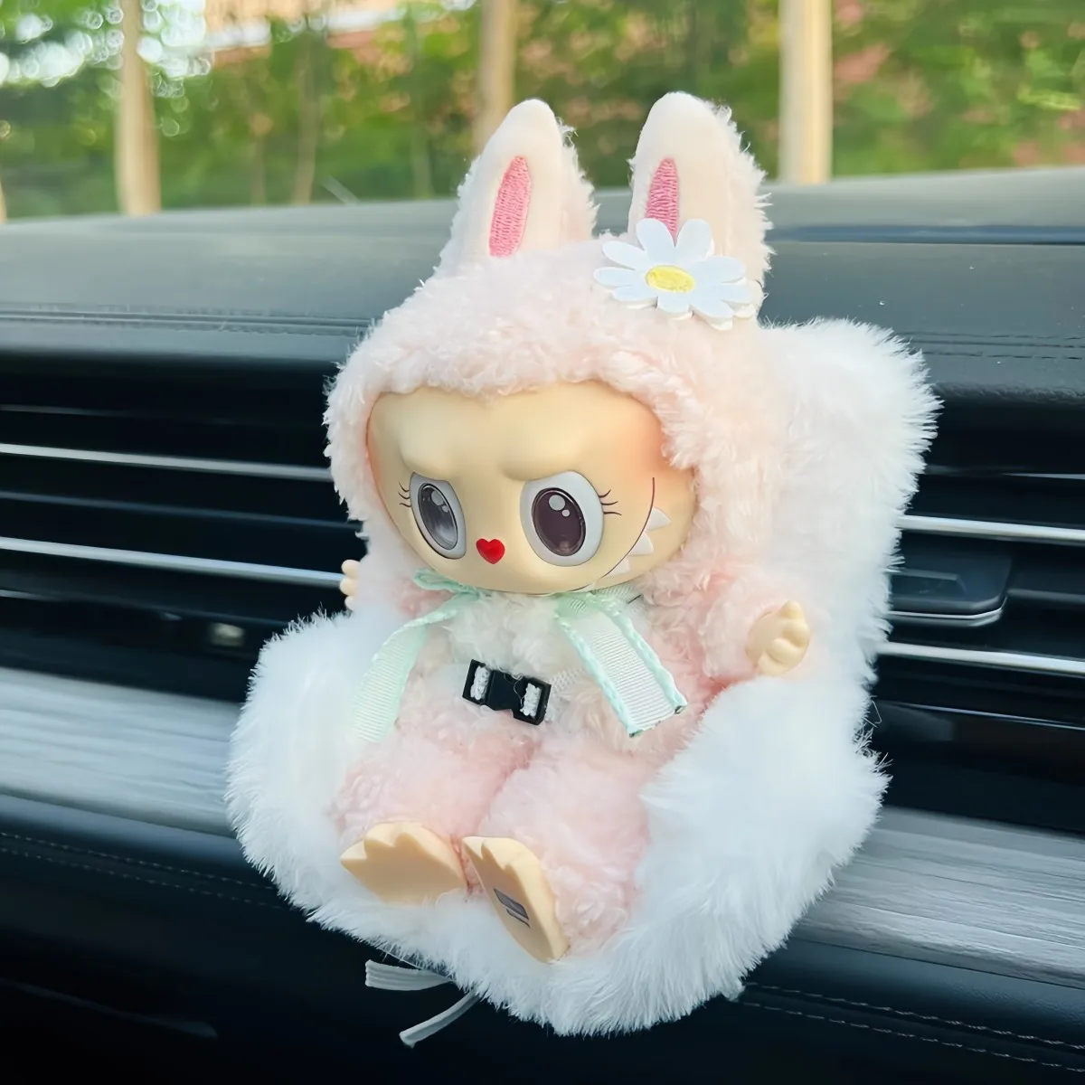 1 szt. Lalka do kratki wentylacyjnej samochodu na Labubu (BEZ LALKI) 17cm Pluszowe Lalki Pluszowa Lalka Sofa Dekoracja Samochodu Akcesoria do Lalek