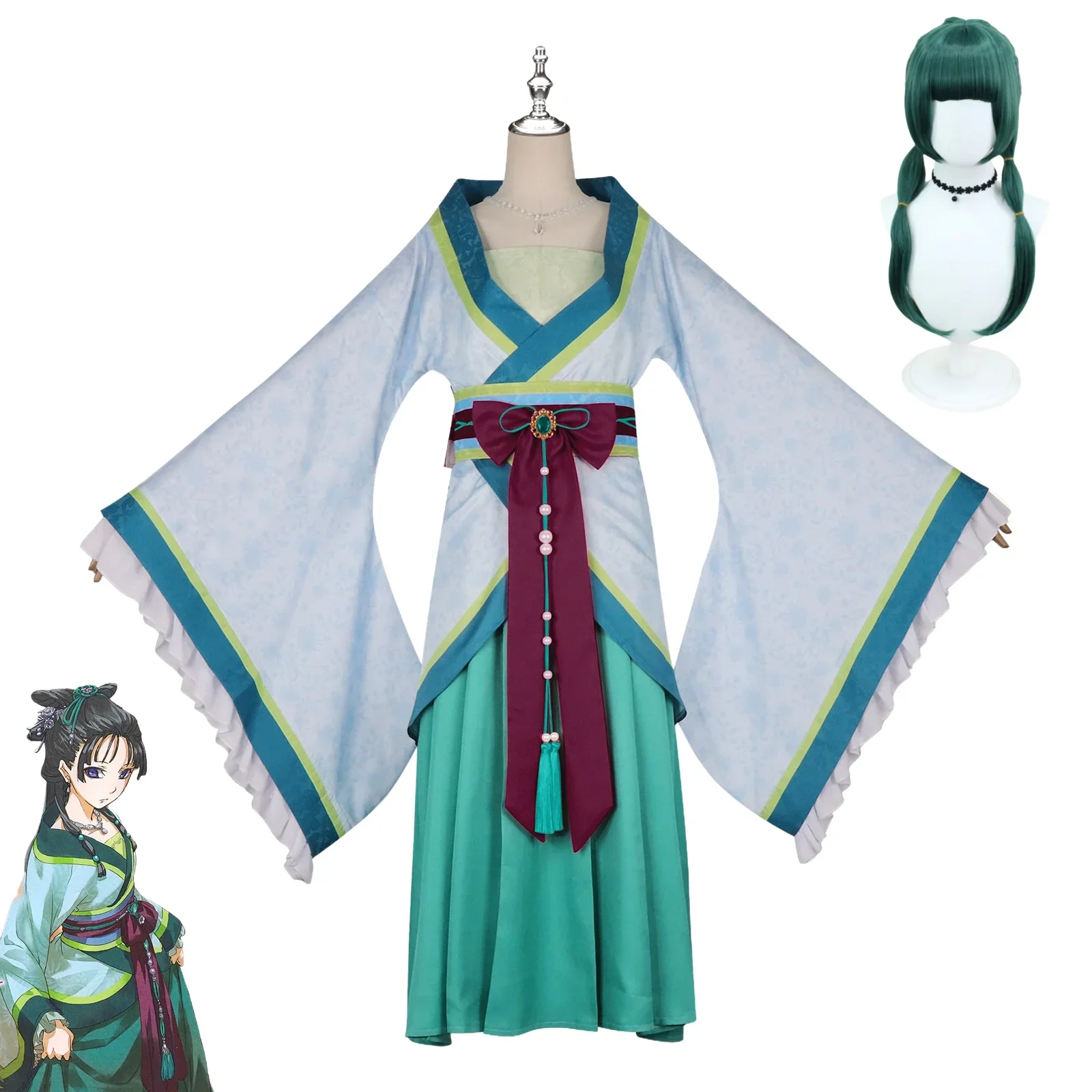 

Anime The Apothecary Diaries Mao Mao Cosplay Costume Wig Ancient Style Palace Banquet Dress