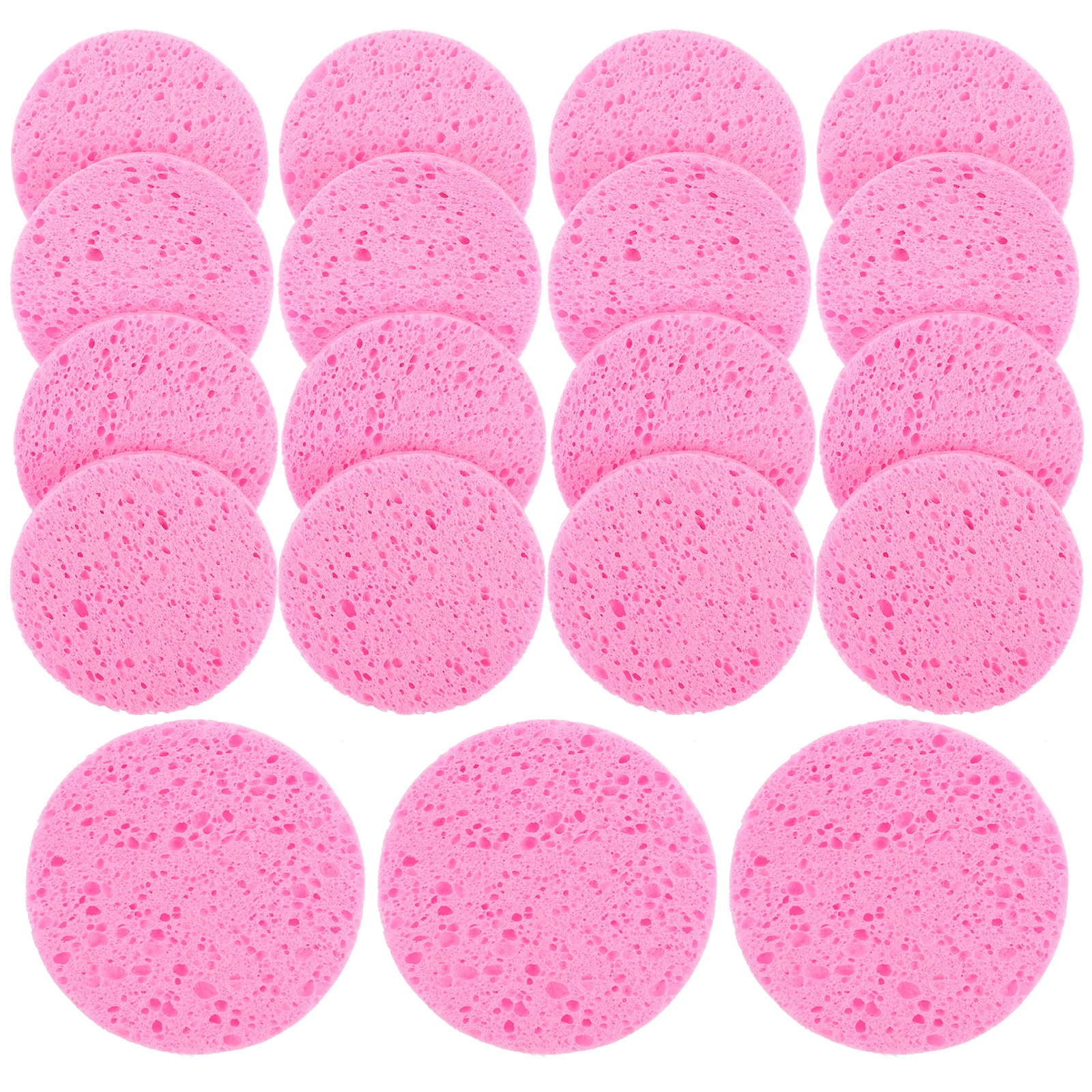 50 pçs esponjas de remoção de maquiagem facial celulose esponja redonda macia limpeza profunda poros esfoliante rosto lavagem esponja