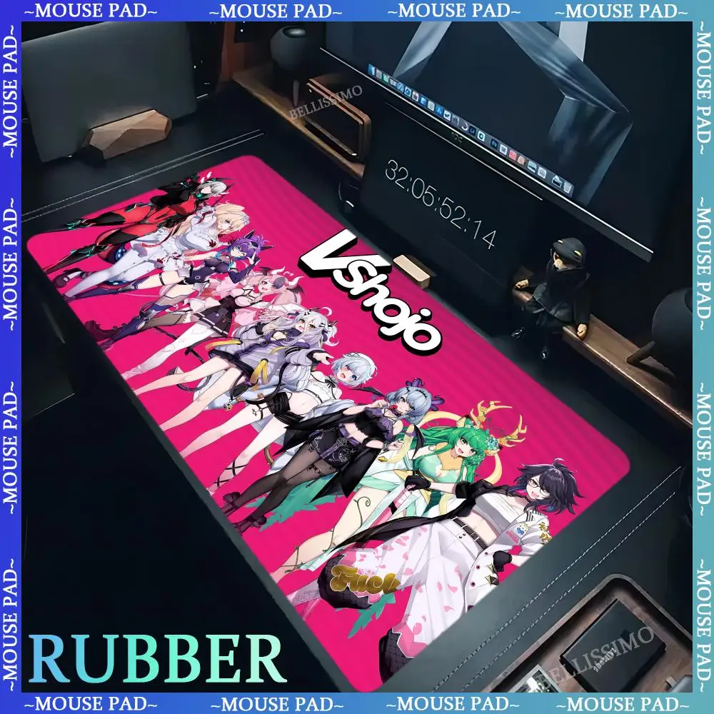 Anime Girl MousePad Cute Computer Accessories Office Pad Computer Extended Carpet Large Game Pad Desk Pad Lock Edge Mouse Pad