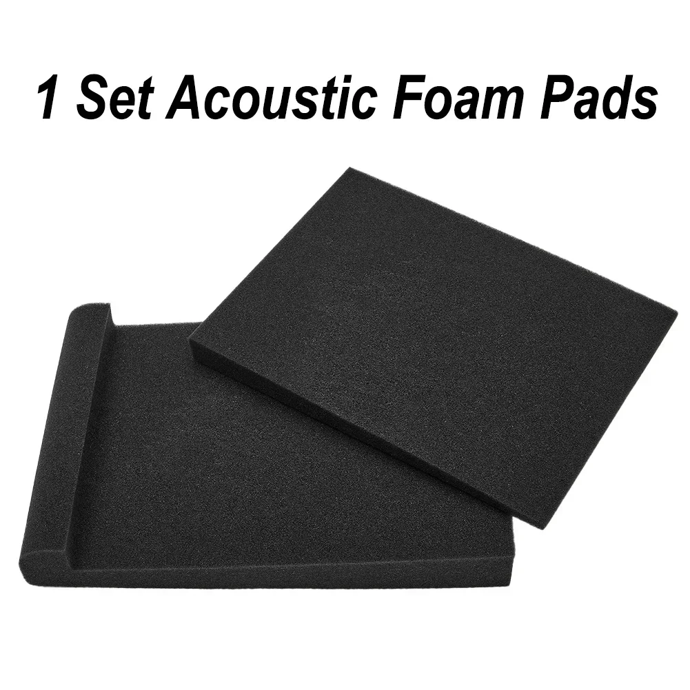 2pcs/1set Studio Monitor Isolation Pads High Density Acoustic Foam For Most Speaker Stand Piano Room Sound Reinforcement Cushion