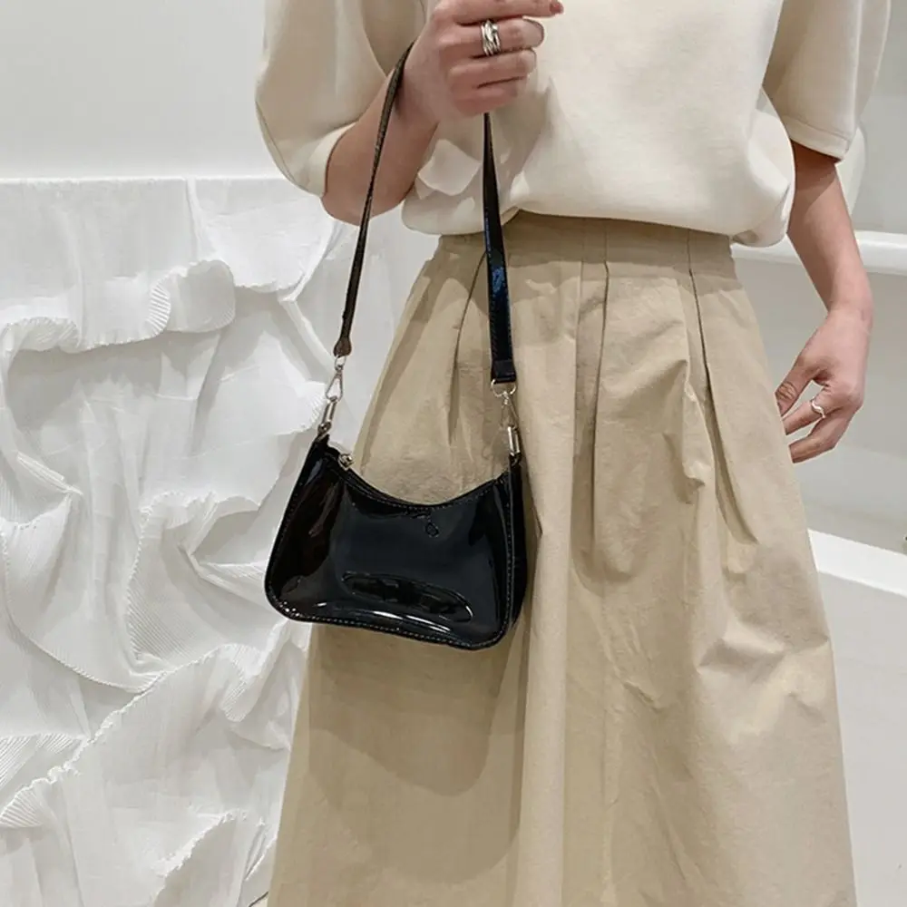 Simple Jelly Color PVC Transparent Shoulder Bag Clear Zipper Crossbody Bag Transparent Square Handbag Outdoor