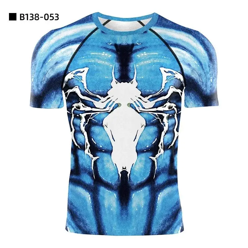 Newest t shirt men Running compression shirt shazam t-shirt 3d pattern print fitness funny t shirts style Fitness Clothing