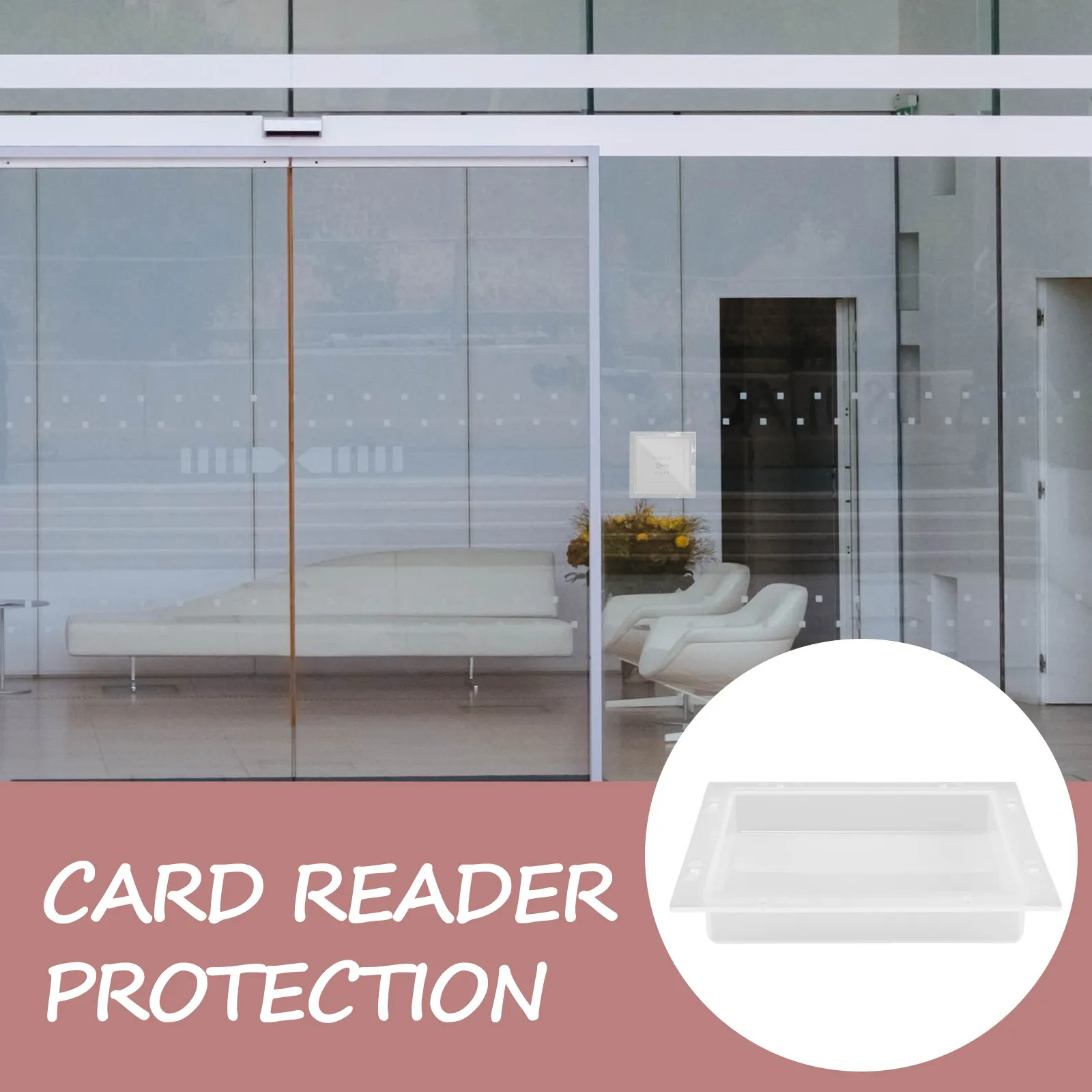 Rainproof Transparent Doorbell Cover for Outdoor Doorbells Access Control Machines Card Readers Fingerprint Attendance Systems