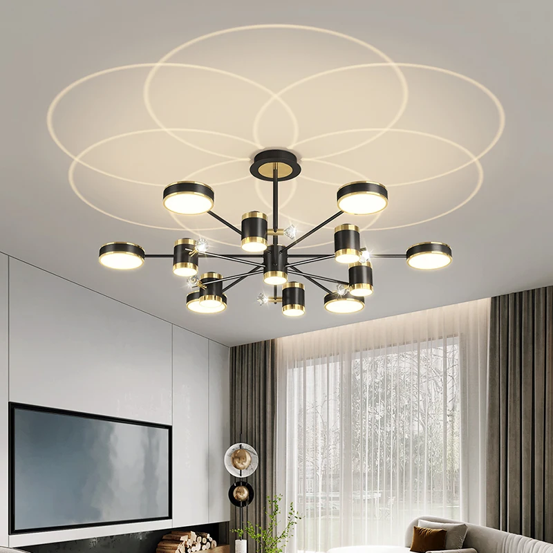 

Modern Ceiling Chandelier Led Light Projection Home Decor For Living Room Bedroom Hotel Restaurant Home Fixture Indoor Lighting