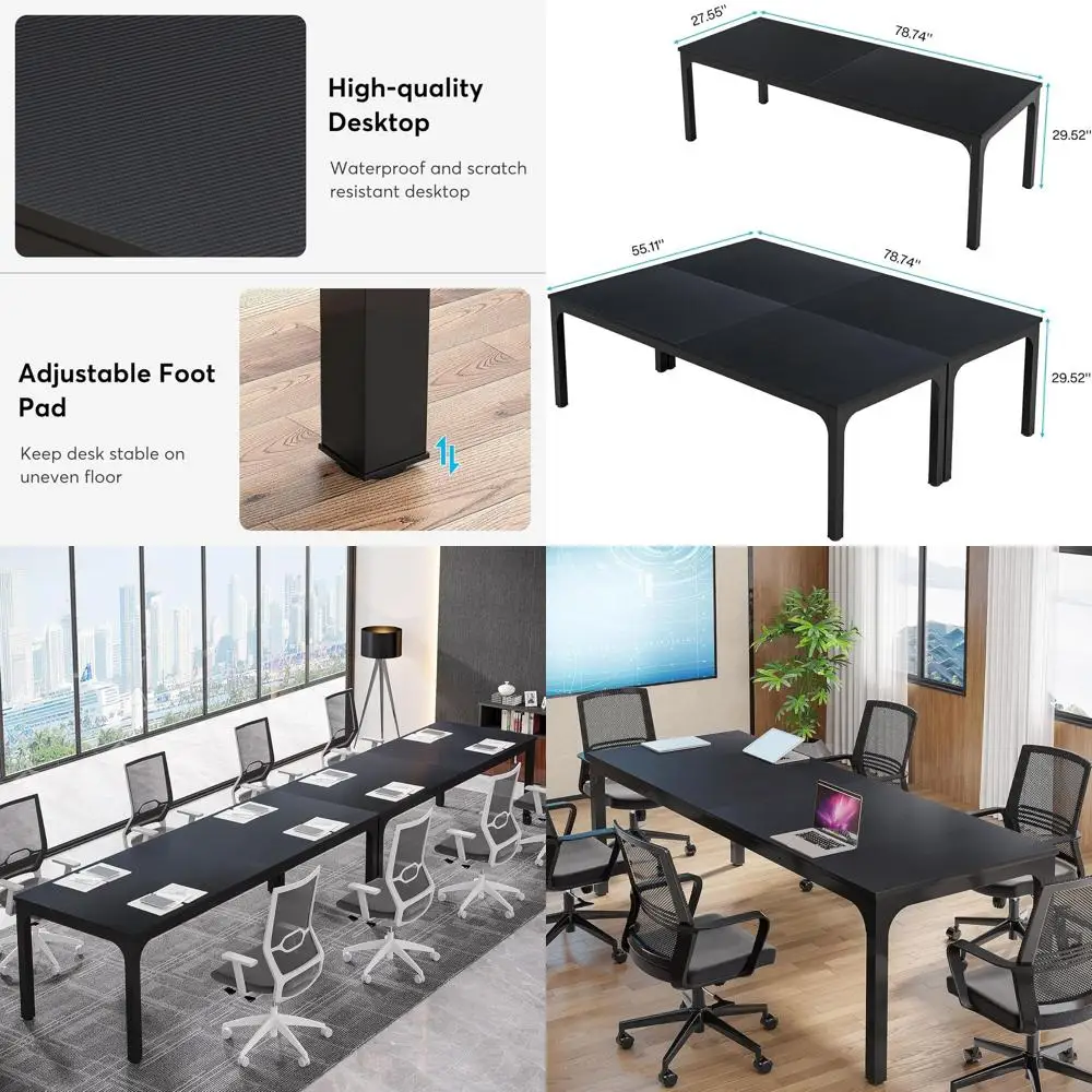 

Large 10-14 Person Meeting Seminar Table, Corner Design