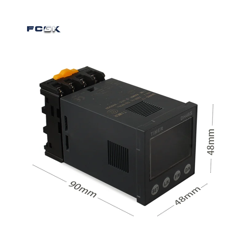 DH48S-1Z 2Z LED relรจ di ritardo programmabile 0.01S-99990H con presa relรจ di tempo di Base DC AC220V