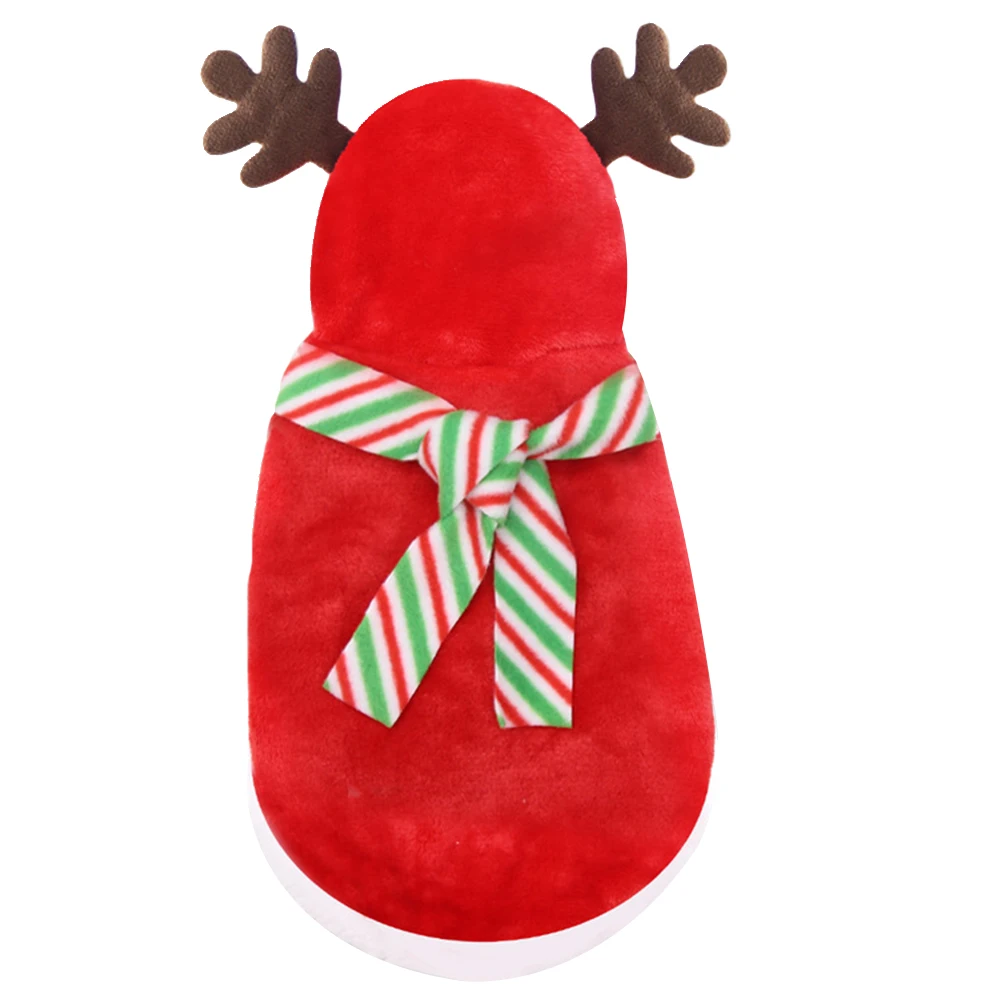 

1Set Christmas Dog Costumes Puppy Cosplay Clothes Suit Xmas Outfits Red Pet Grooming Costume Party Dog Scarf Set