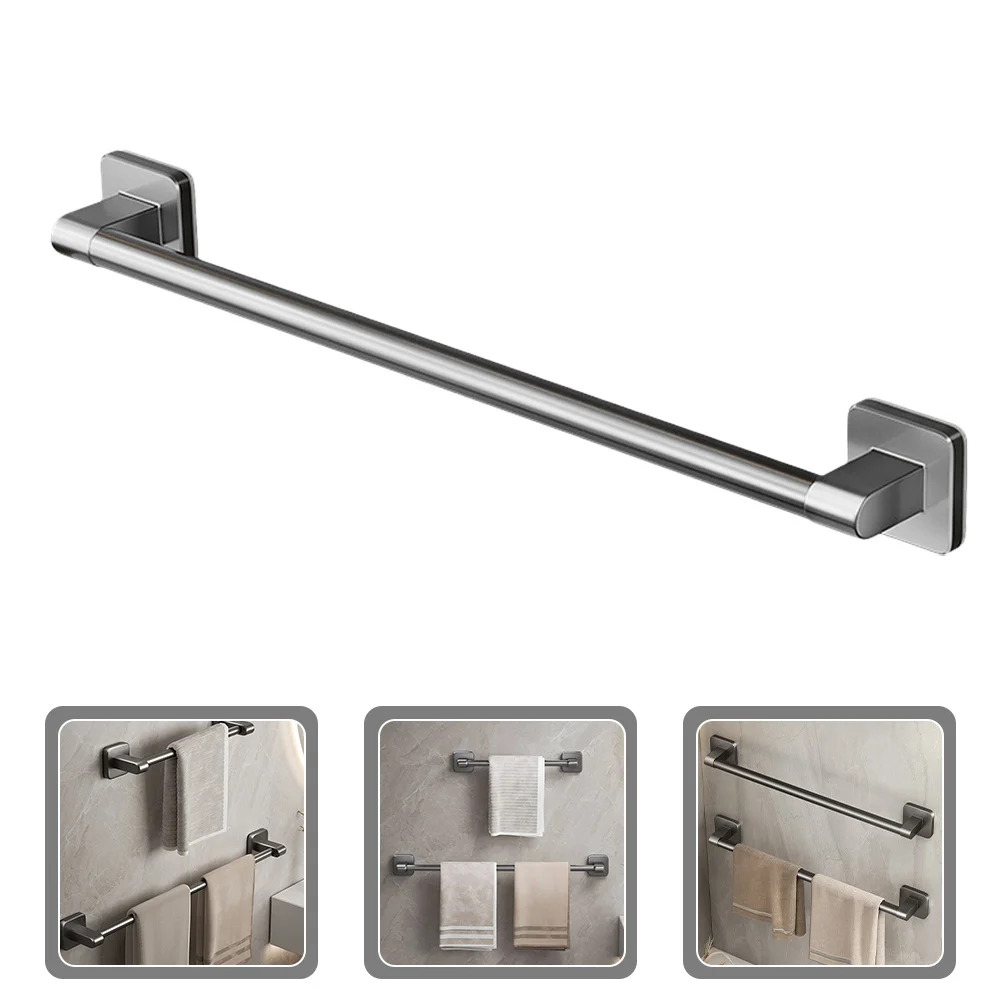 

Heavy Duty Wall Mounted Bar No Drill Adhesive Bathroom Towel Holder For Home Kitchen Shower Toilet Self Adhesive Towel