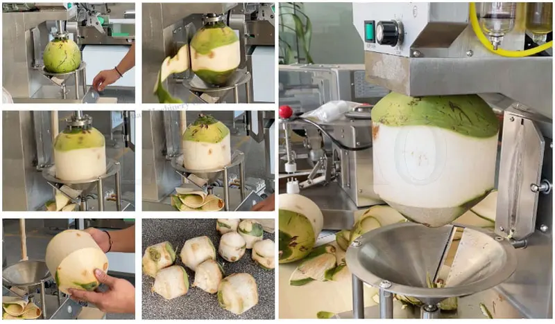 

Машина для очистки зеленой кокосовой кожи Автоматическая машина для очистки кокосовой кожи